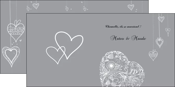 imprimer depliant 2 volets  4 pages  coeur mariage alliance MLIGLU13915