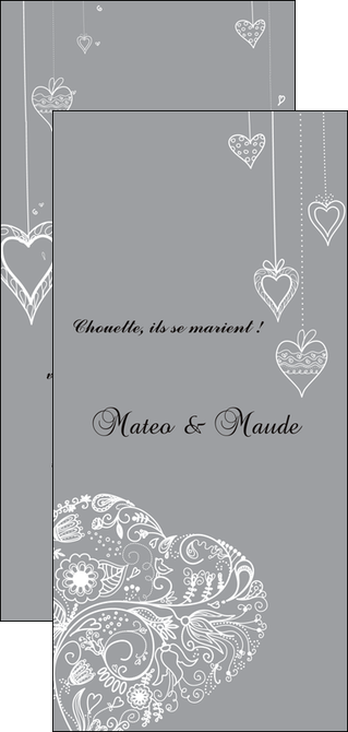 imprimer flyers coeur mariage alliance MID13917