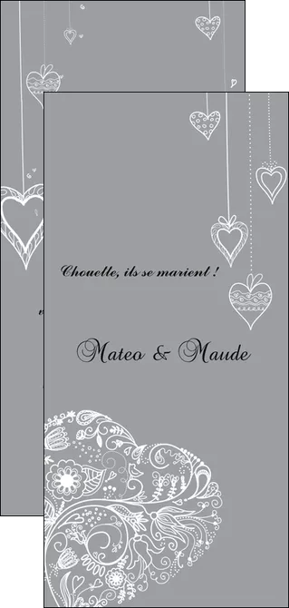 imprimer flyers coeur mariage alliance MLIGLU13917
