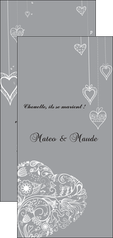 imprimer flyers coeur mariage alliance MIFCH13917