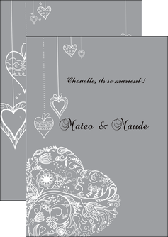impression flyers coeur mariage alliance MIF13921