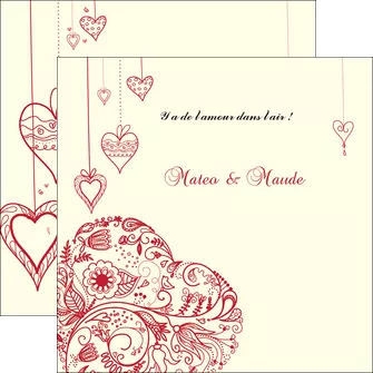 exemple flyers coeur roses mariage MLIGLU14009