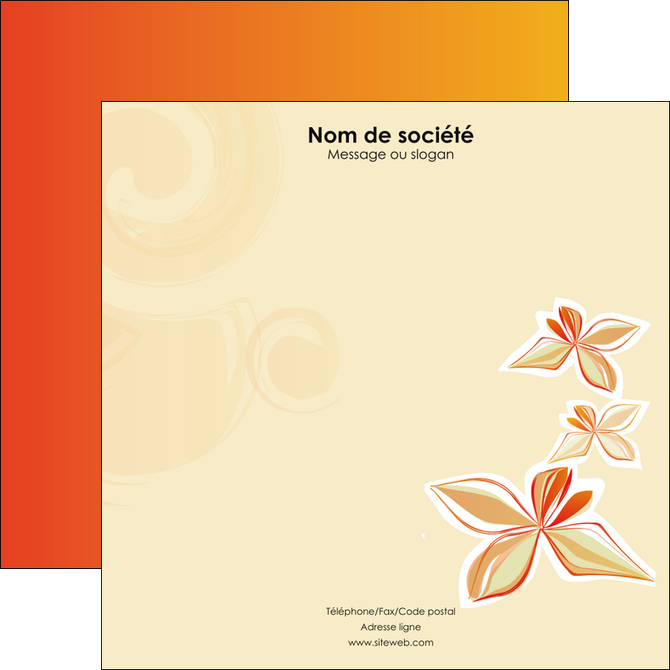 modele en ligne flyers fleuriste et jardinage cartes collection couleur MIF14215