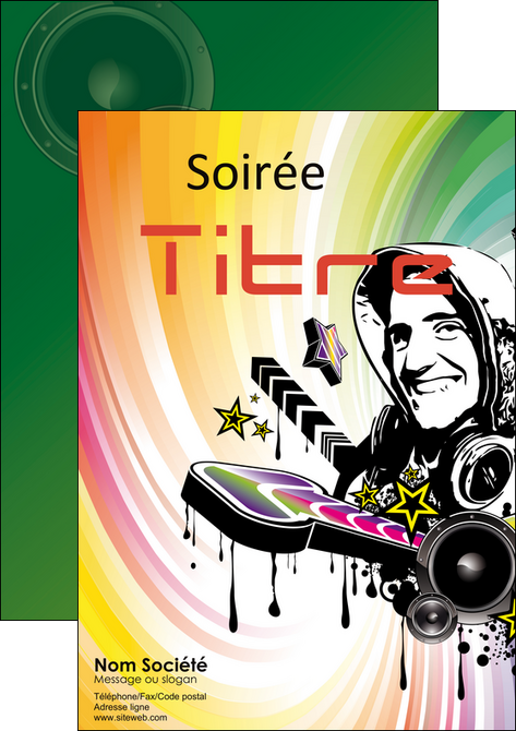 personnaliser modele de affiche musique abstract audio backdrop MLGI14335