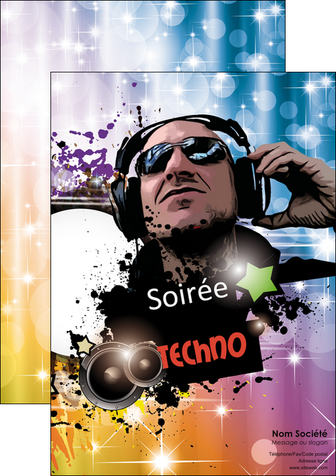 personnaliser modele de affiche musique abstract audio backdrop MLGI14509