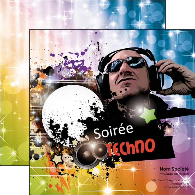maquette en ligne a personnaliser flyers musique abstract audio backdrop MLGI14511
