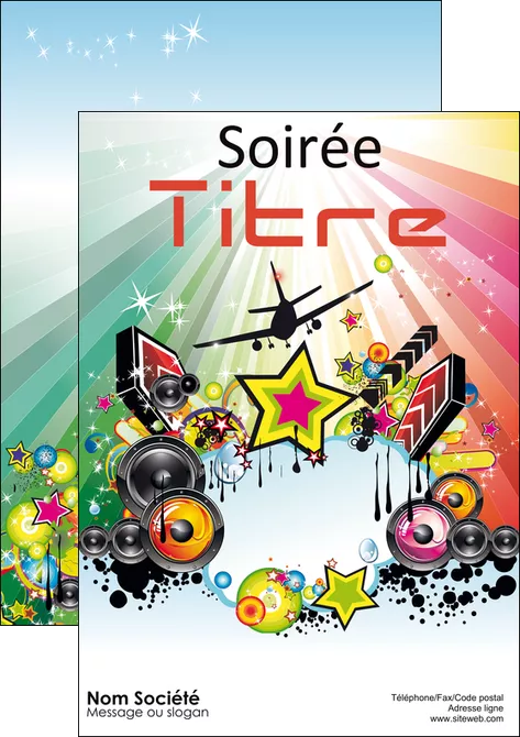 personnaliser modele de affiche musique abstract audio backdrop MLGI14613