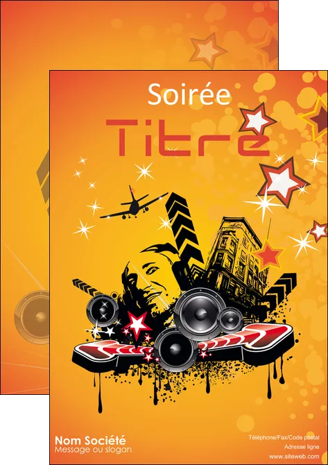 creer modele en ligne affiche musique abstract audio backdrop MIFCH14633
