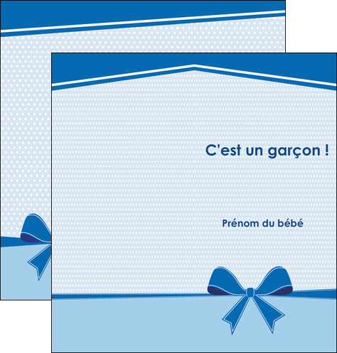 personnaliser maquette depliant 2 volets  4 pages  fille carte de naissance pour  garcon carton de naissance pour garcon MIFBE14945