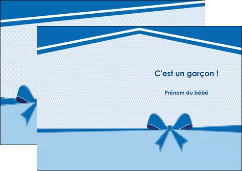 modele en ligne depliant 2 volets  4 pages  fille carte de naissance pour  garcon carton de naissance pour garcon MLIGLU14953