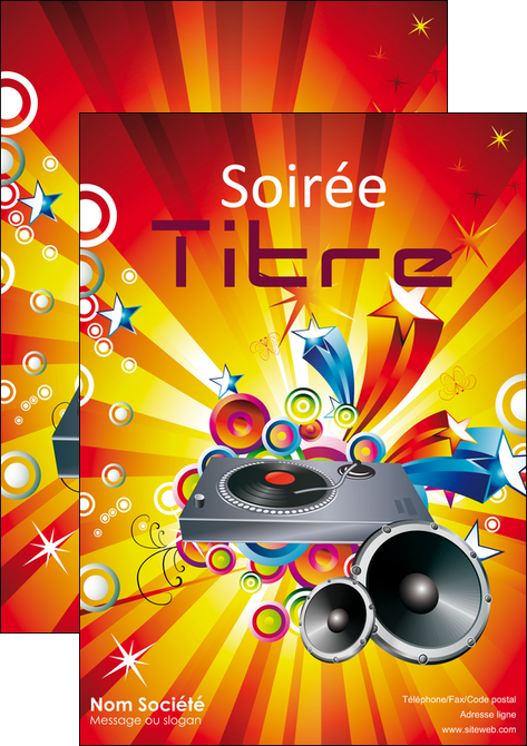 personnaliser modele de affiche discotheque et night club abstract audio backdrop MLIG15363