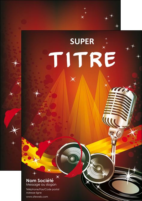 personnaliser modele de flyers discotheque et night club abstract artistic background MLGI15405