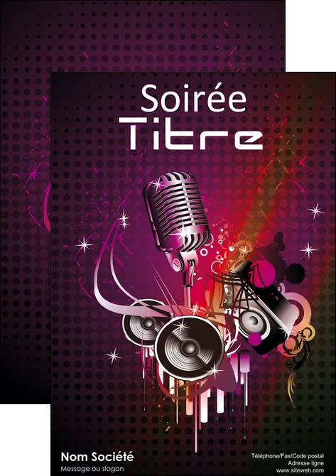 creation graphique en ligne affiche discotheque et night club abstract adore advertise MIFCH15467