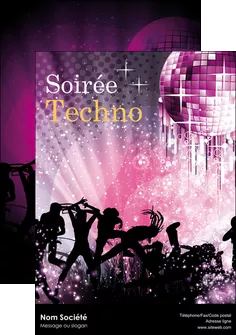 personnaliser maquette affiche discotheque et night club isco discotheque disk MLGI15505