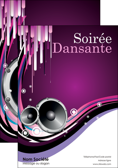 impression flyers discotheque et night club abstract adore advertise MIFLU15619
