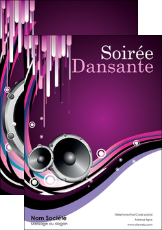 impression flyers discotheque et night club abstract adore advertise MFLUOO15619
