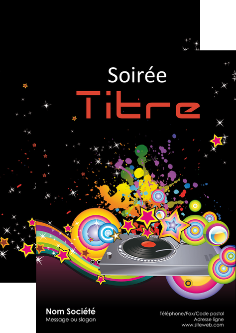imprimerie flyers discotheque et night club abstract adore advertise MIDCH15677