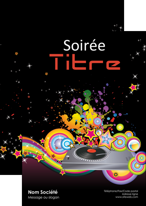 creation graphique en ligne flyers discotheque et night club abstract adore advertise MIS15681