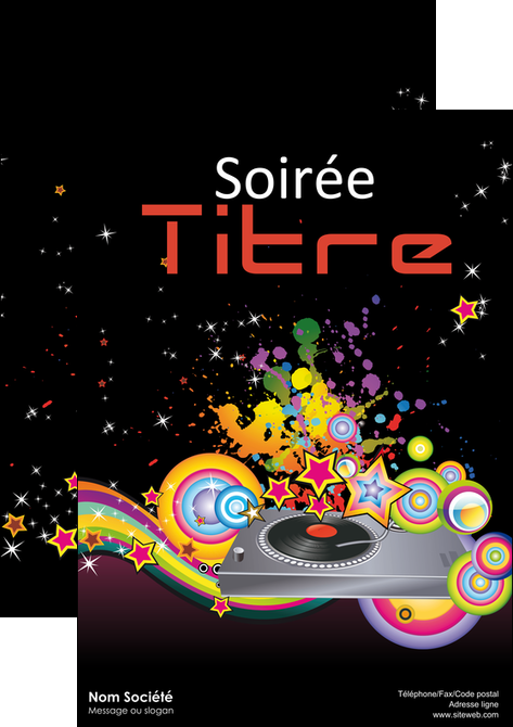 exemple affiche discotheque et night club abstract adore advertise MFLUOO15683