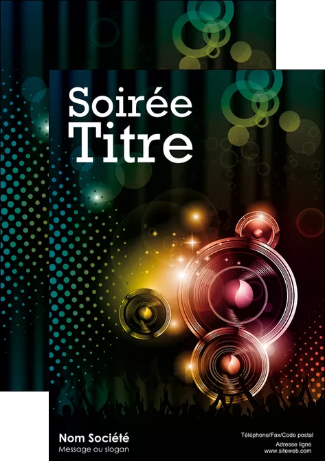 maquette en ligne a personnaliser affiche discotheque et night club ambiance ambiance de folie bal MIFCH15875