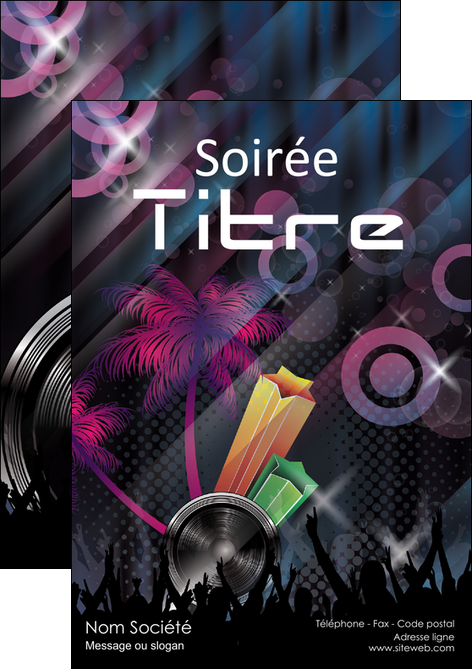 creation graphique en ligne flyers discotheque et night club soiree bal boite MIDBE15927
