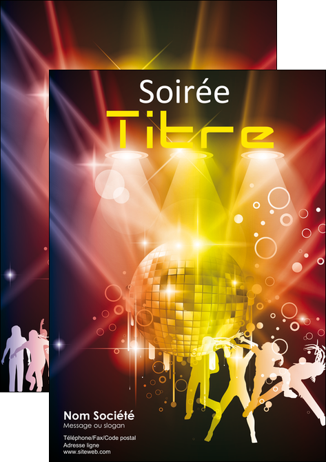 cree affiche discotheque et night club soiree bal boite MLIP15933