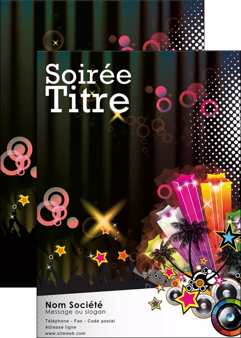 modele en ligne affiche discotheque et night club son baffle boite de nuit MLIGLU15957