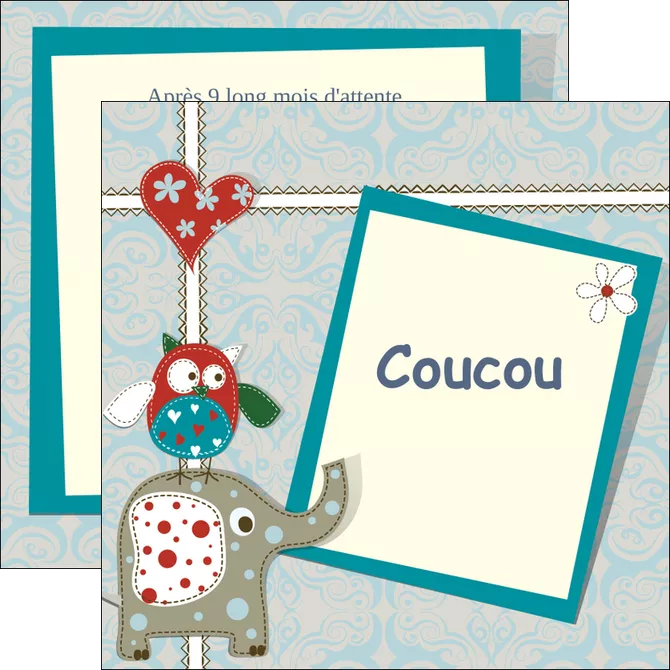 impression flyers chouette dessin elephant MLGI16045