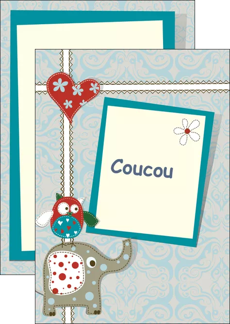 modele en ligne flyers chouette dessin elephant MLGI16053