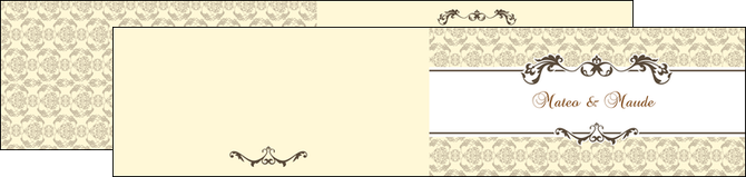 creer modele en ligne depliant 2 volets  4 pages  part de mariage floral gris carte de mariage en fleur MIF16571