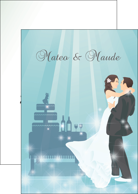 impression flyers mariage marier marie MIF16649