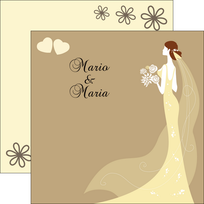 personnaliser modele de flyers mariage carte mariage carte  de mariage MLGI16755