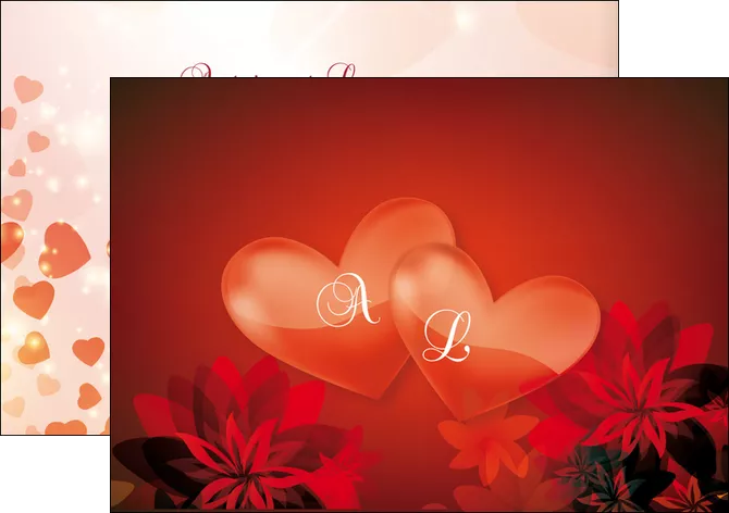 modele en ligne flyers fiancailles fleur invitation MLGI17043