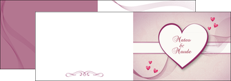 modele en ligne depliant 2 volets  4 pages  coeur mariage alliance MLGI17481