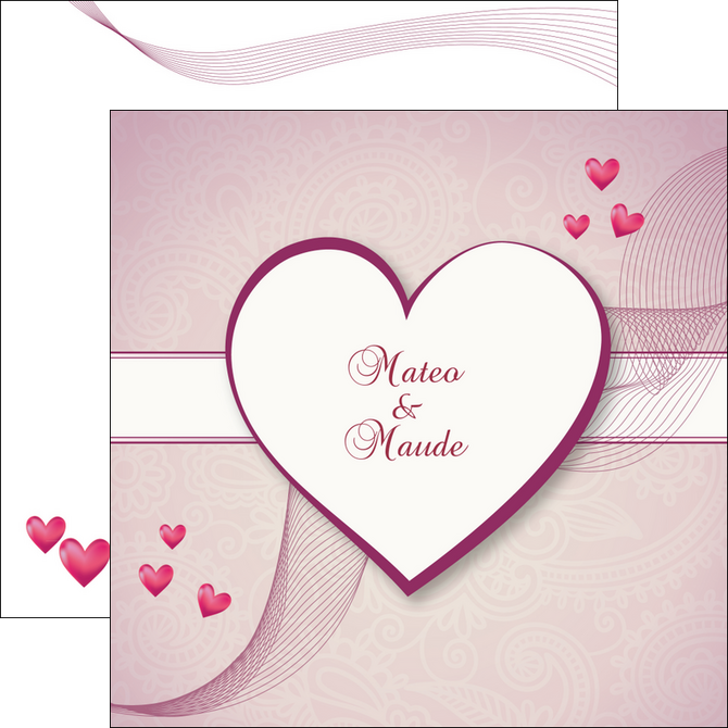 impression flyers coeur mariage alliance MLGI17485