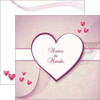 impression flyers coeur mariage alliance MLGI17485
