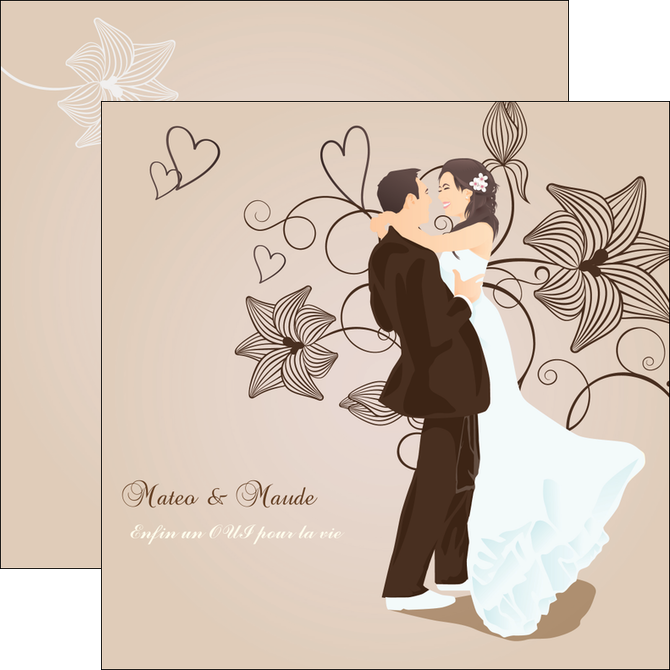 impression flyers gris faire part de mariage gris carte de mariage en gris MLGI17509