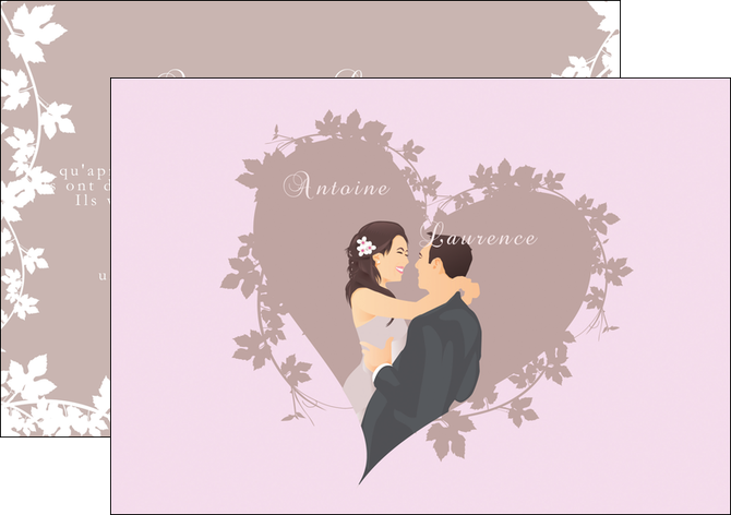 imprimer flyers mariage carte mariage carte  de mariage MLIG17677