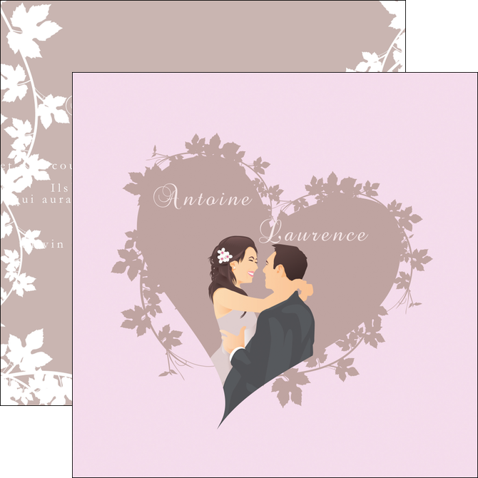 cree flyers mariage carte mariage carte  de mariage MIFCH17683