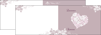 personnaliser modele de depliant 2 volets  4 pages  mariage coeur    mariage carte mariage MLGI17749