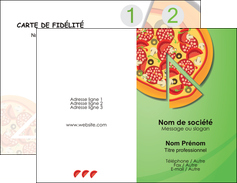 creer modele en ligne carte de visite pizzeria et restaurant italien pizza portions de pizza plateau de pizza MFLUOO18289
