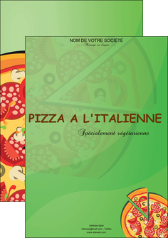 imprimerie affiche pizzeria et restaurant italien pizza portions de pizza plateau de pizza MLIG18299