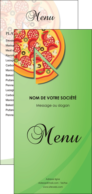 impression flyers pizzeria et restaurant italien pizza portions de pizza plateau de pizza MLIGCH18303