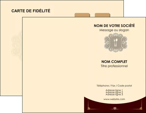 personnaliser modele de carte de visite restaurant restaurant restauration carterestaurant MLIGLU18309