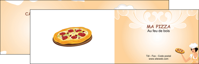 personnaliser maquette carte de visite pizzeria et restaurant italien pizza portions de pizza plateau de pizza MLIP18387