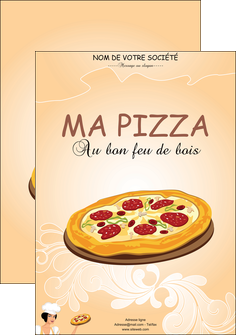 imprimer affiche pizzeria et restaurant italien pizza portions de pizza plateau de pizza MIF18399