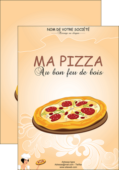 impression affiche pizzeria et restaurant italien pizza portions de pizza plateau de pizza MIF18401
