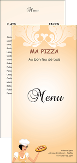 imprimerie flyers pizzeria et restaurant italien pizza portions de pizza plateau de pizza MIF18403