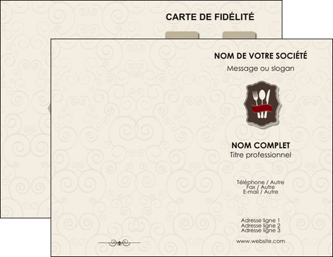 realiser carte de visite restaurant restaurant restauration menu carte restaurant MIDCH18409