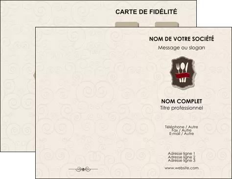 realiser carte de visite restaurant restaurant restauration menu carte restaurant MIFBE18409